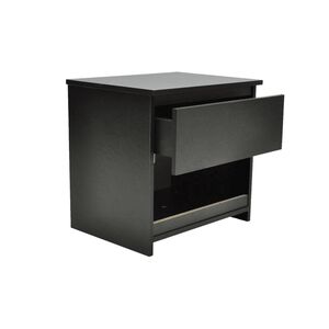 vidaXL Nightstand | Set of 2 | Black | MDF and Engineered Wood | Standard
