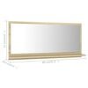 vidaXL Bathroom Mirror Sonoma Oak 80x10.5x37 cm Engineered Wood