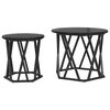 vidaXL Side Table 2 pcs Black Oak 50 x 50 x 40 cm