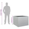vidaXL Garden Raised Bed 100x100x77 cm Galvanized Steel Silver