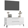 vidaXL TV Cabinet High Gloss White 102x44.5x50 cm Engineered Wood