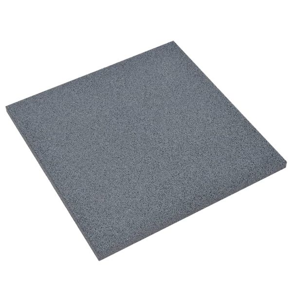 vidaXL Fall Protection Tiles 12 pcs Rubber 50x50x3 cm Grey