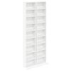 vidaXL CD Cabinet 2 pcs White 33 x 23.5 x 175 cm Engineered Wood
