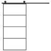 vidaXL Sliding Door with Hardware Set 102.5x205 cm ESG Glass&Aluminium