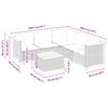 vidaXL 6 Piece Garden Sofa Set with Cushions Beige Poly Rattan