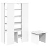vidaXL Shoe Cabinet with Shelf 2 pcs White Engineered Wood