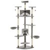 vidaXL Cat Tree | Grey and White | Engineered wood | Large | Cat Playground