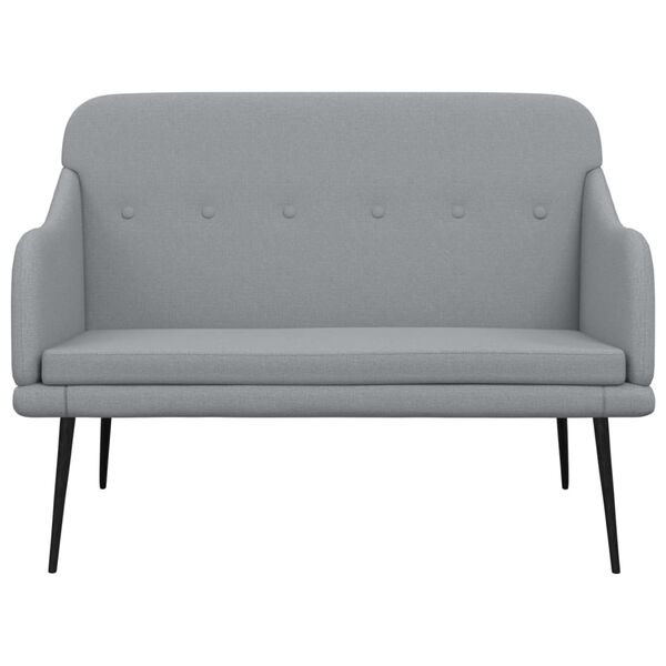 vidaXL Bench Light Grey 110x76x80 cm Fabric
