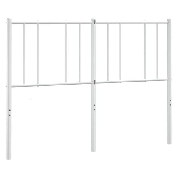 vidaXL Metal Replace Headboard White 135 cm