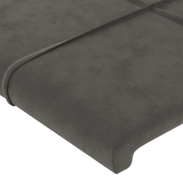 vidaXL Headboard Dark Grey 100x5x118/128 cm Velvet