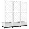 vidaXL Garden Planter with Trellis White 120x40x121.5 cm PP