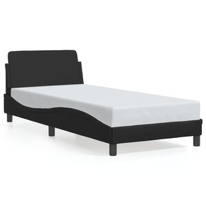 vidaXL Bed Frame "Dover" Black 90x190 cm Faux Leather