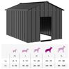 vidaXL Dog House with Roof 113x153x101 cm Galvanised Steel