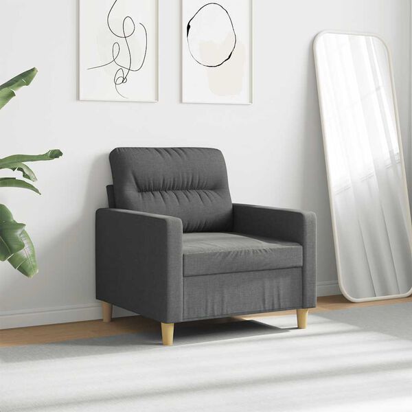 vidaXL Sofa Chair Dark Grey 60 cm Fabric