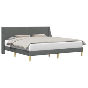 vidaXL Bed Frame with Headboard Dark Grey 180 x 200 cm Fabric