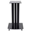 vidaXL Aluminum Speaker Stands 2 pcs Black Safety Glass