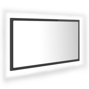 vidaXL Mirror | High gloss grey | Engineered wood, acrylic | Standard