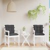vidaXL Lowback Chair Cushions 2 pcs Melange Anthracite 100x50x7 cm Fabric