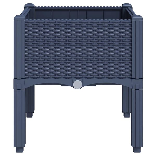 vidaXL Garden Planter with Legs Blue Grey 40x40x42 cm PP