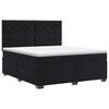 vidaXL Box Spring Bed with Mattress with Headboard Black Double Velvet