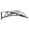 vidaXL Door Canopy Black and Transparent 400x75 cm Polycarbonate