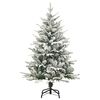 vidaXL Artificial Christmas Tree LED&Ball Set&Flocked Snow 180cm PVC&PE