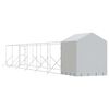 vidaXL Outdoor Dog Kennel with Roof Silver 2x14x2.5 m Galvanised Steel