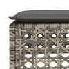 vidaXL Garden Stool with Cushion Grey 63.5x56x32 cm Poly Rattan