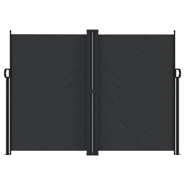 vidaXL Retractable Side Awning Black 180x1000 cm