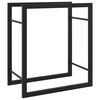 vidaXL Firewood Rack Matt Black 50x28x56 cm Steel