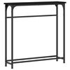 vidaXL Console Table Black Oak 75 x 19.5 x 75 cm Engineered Wood