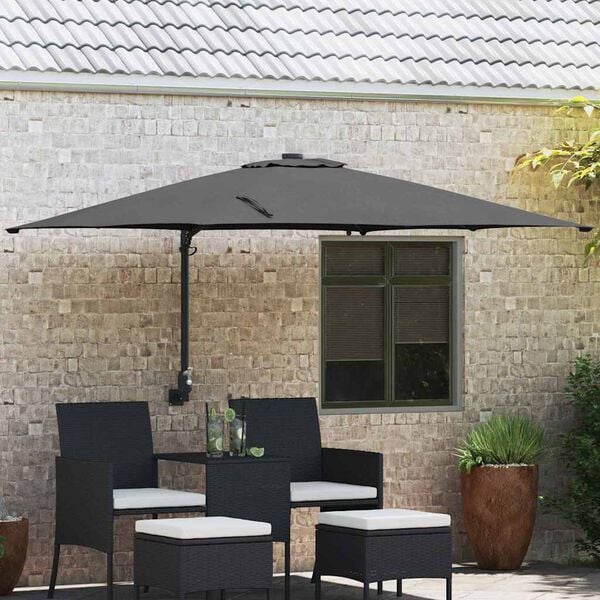 vidaXL Garden Parasol Anthracite 248.5 x 247.5 x 160 cm