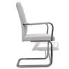 vidaXL Cantilever Dining Chairs 6 pcs White Faux Leather