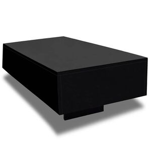 vidaXL Coffee Table | High gloss black | MDF with a high gloss finish | Medium
