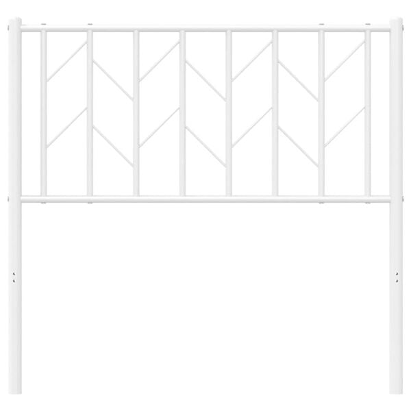 vidaXL Metal Replace Headboard White 90 cm