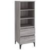 vidaXL Highboard Grey Sonoma 40x36x110 cm Engineered Wood