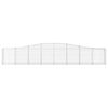 vidaXL Arched Gabion Baskets 15 pcs 400x30x60/80 cm Galvanised Iron