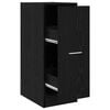 vidaXL Apothecary Cabinet Black oak 30 x 41 x 77.5 cm Engineered wood