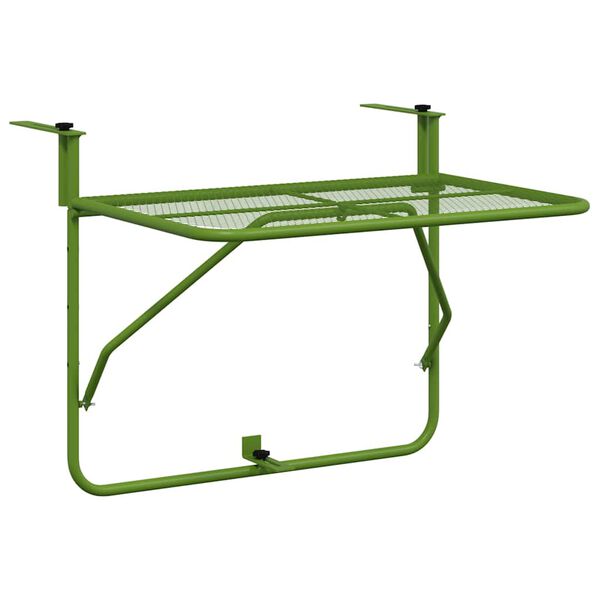 vidaXL Balcony Table Green 60x40 cm Steel