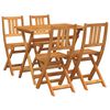 vidaXL Garden Bistro Set Folding 5 pcs Brown Solid acacia wood