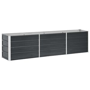 vidaXL Raised Bed | Anthracite | Galvanised steel | 240x40x45 cm | Durable