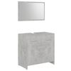 vidaXL 4 Piece Bathroom Furniture Set Concrete Grey Engineered Wood