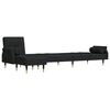 vidaXL L-shaped Sofa Bed Black 271x140x70 cm Velvet