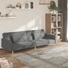 vidaXL 2-Seater Sofa Bed with Two Pillows Light Grey Fabric