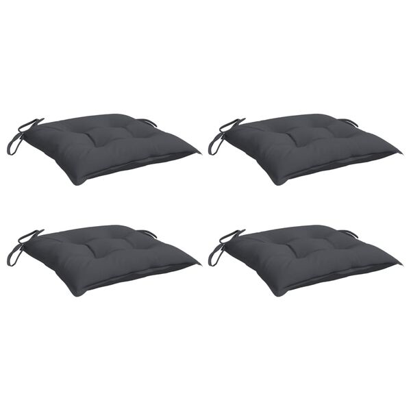vidaXL Chair Cushions 4 pcs Anthracite 40x40x7 cm Oxford Fabric