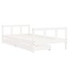 vidaXL Kids Bed Frame with Drawers White 90x190 cm Solid Wood Pine