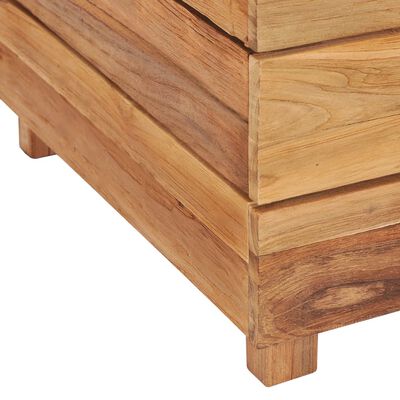 vidaXL Raised Bed 50x40x38 cm Recycled Teak Wood and Steel