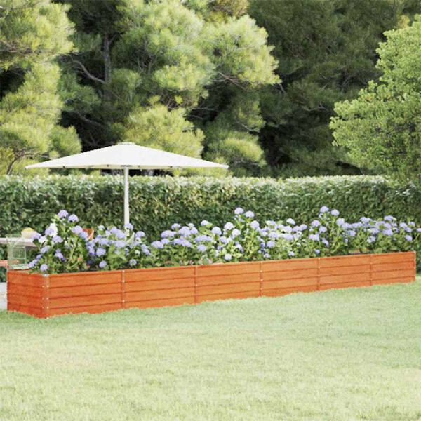 vidaXL Garden Raised Bed Rusty 600x80x45 cm Corten Steel