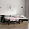 vidaXL Pull-out Day Bed without Mattress Black 2x(90x190)cm