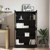 vidaXL Book Cabinet Black Oak 82.5 x 30.5 x 150 cm Engineered Wood